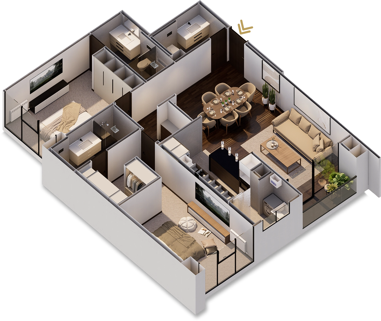 Render Crystal Tower Tipo D 01
