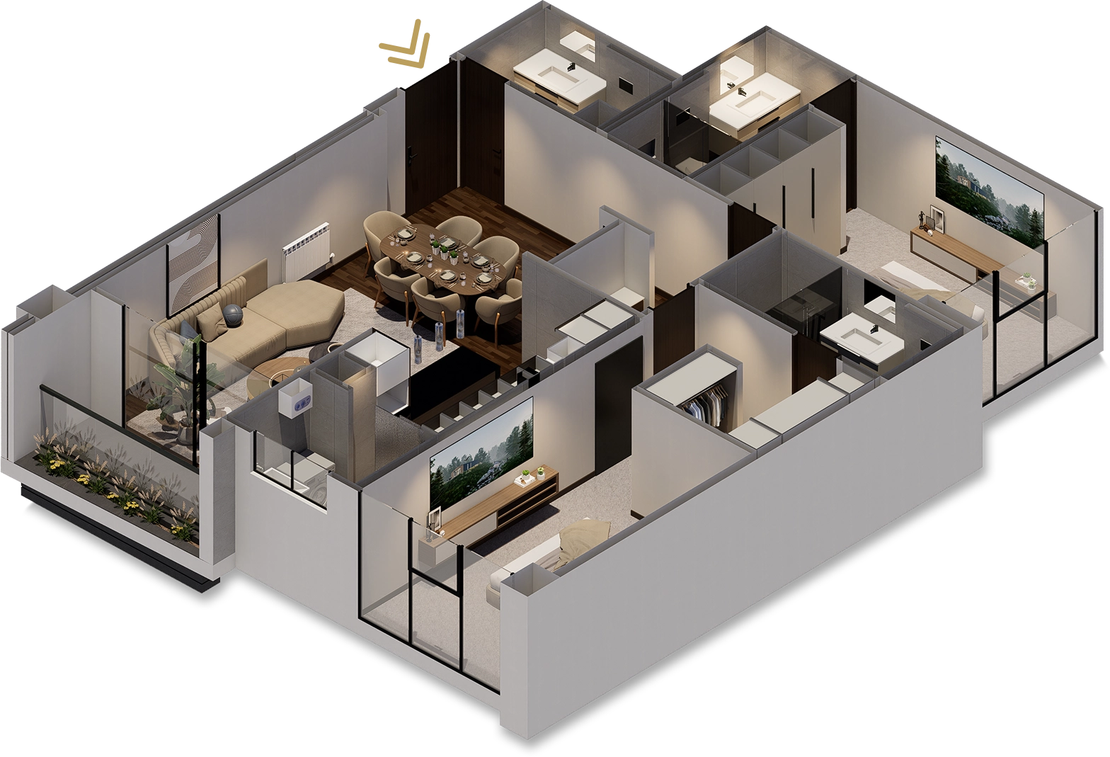 Render Crystal Tower Tipo G 04